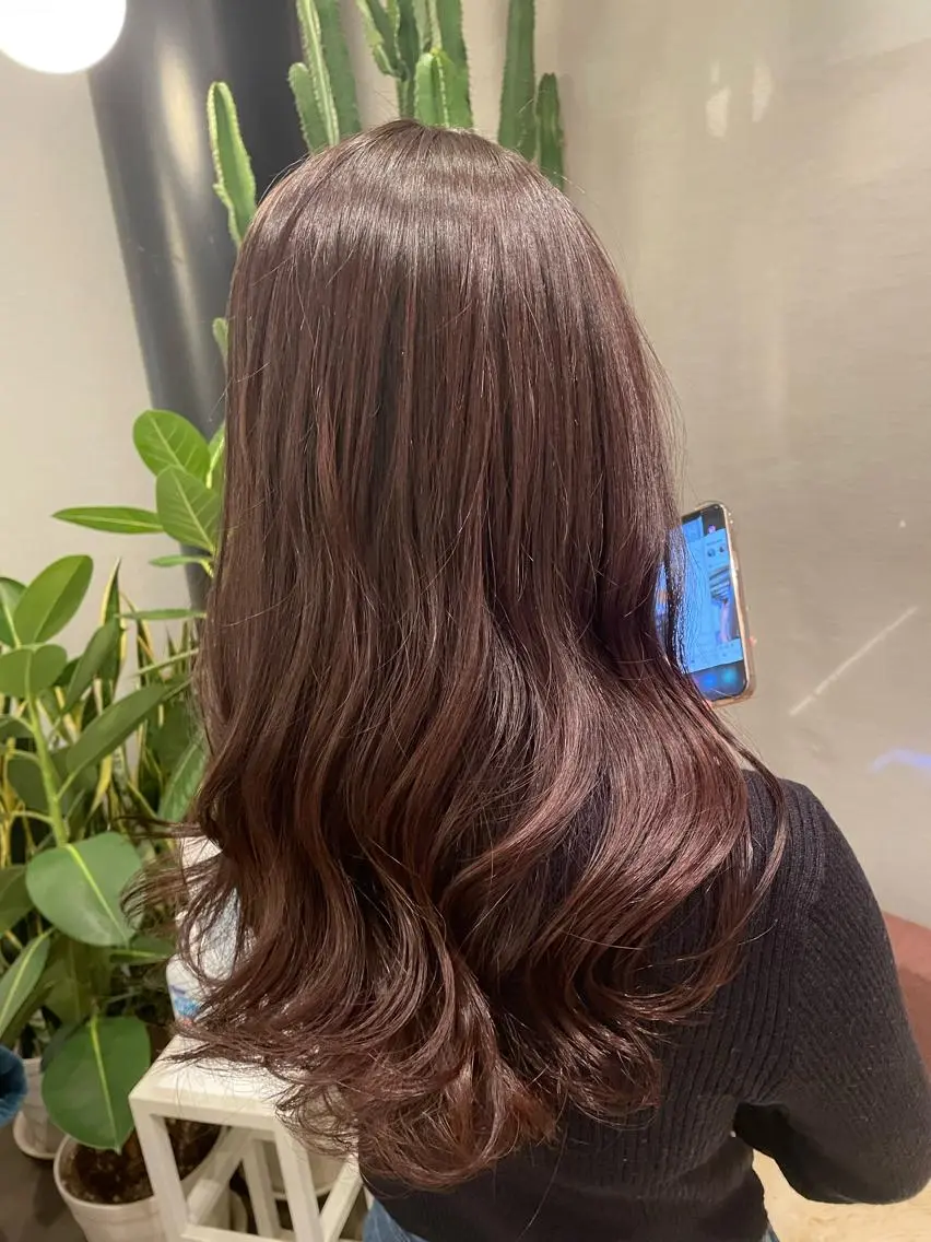 カラー グレージュ ♡レイヤーボブ パーマ/うらら♡のヘアスタイル