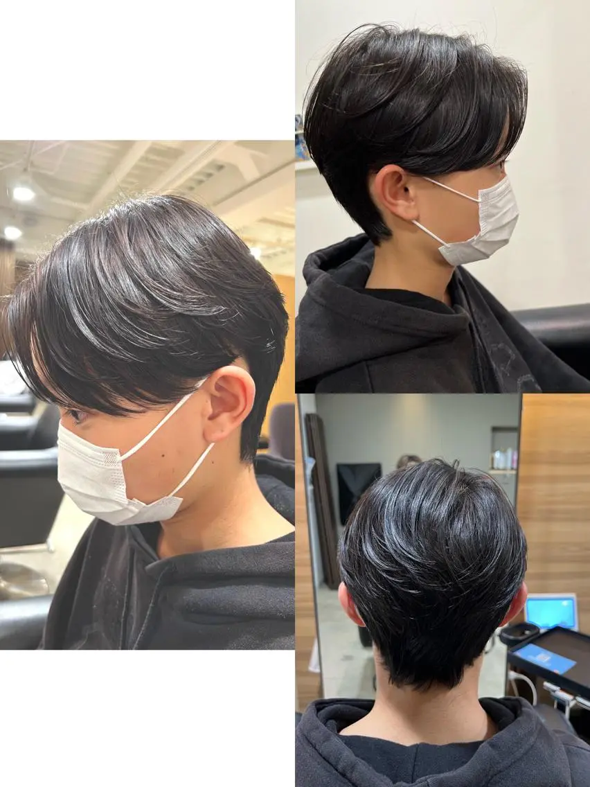 メンズ センターパート カット パーマ 心斎橋メンズサロン リベルテグリットのヘアスタイル