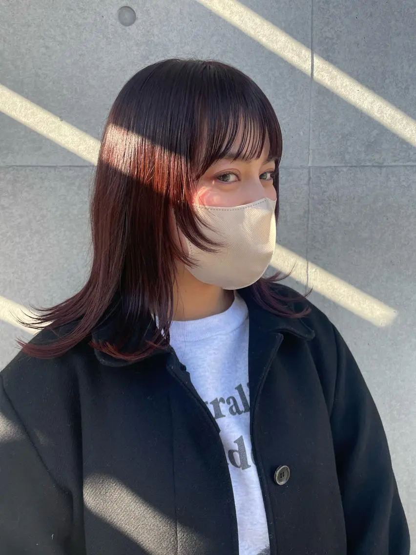 ミディアム カラー 佐伯 和佳のヘアスタイル
