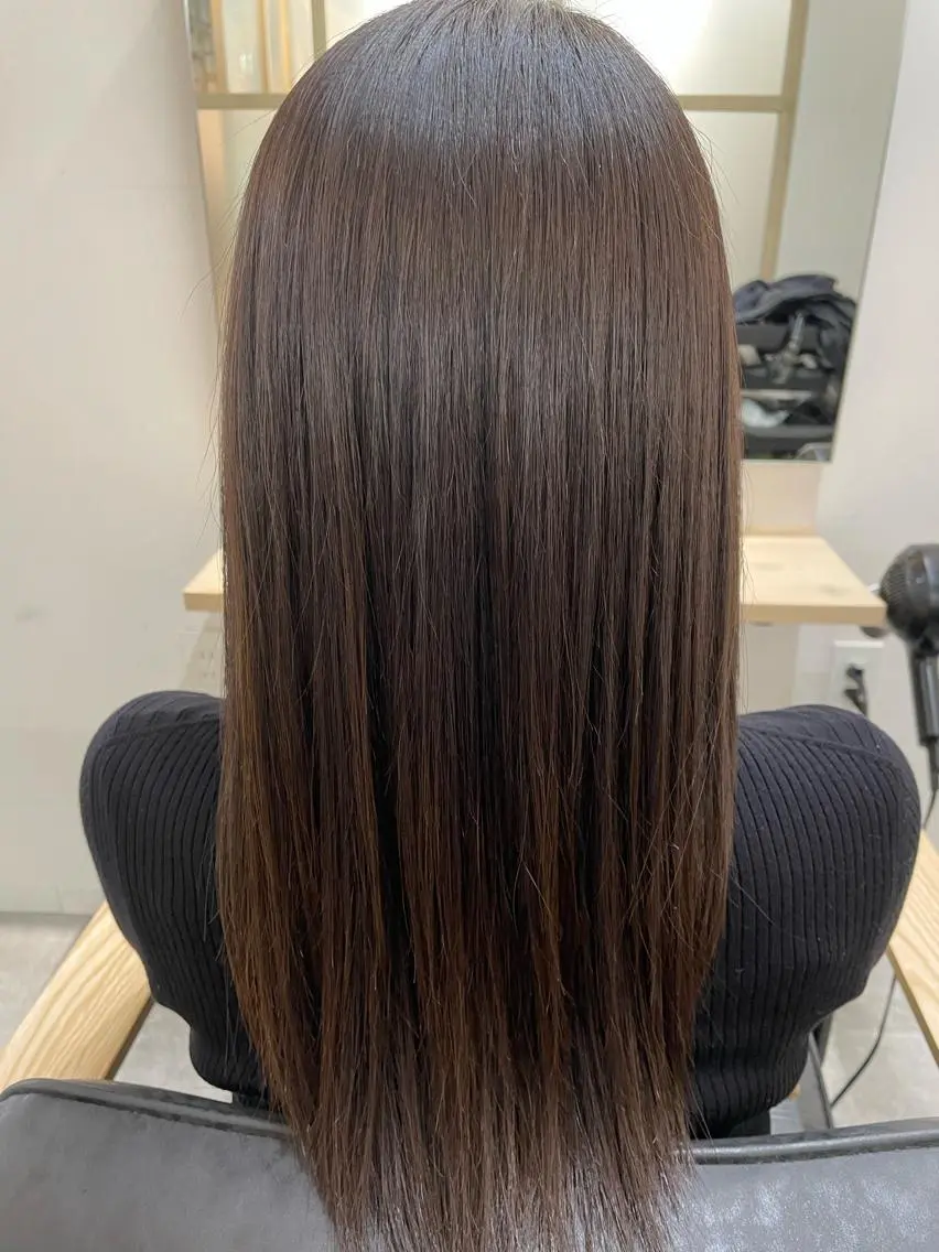 ロング 髪質改善 トリートメント カット ヘアカラー トリートメント ヘッドスパ 髪質改善TR 透明感カラーHanaのヘアスタイル