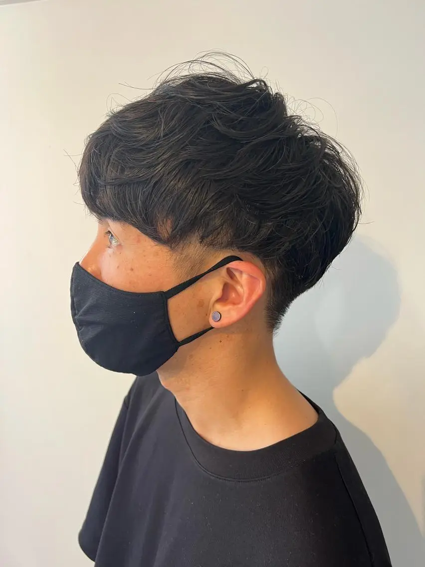 ショート パーマ メンズ メンズパーマ ニュアンスパーマ 🤍中野 レオ🤍のヘアスタイル