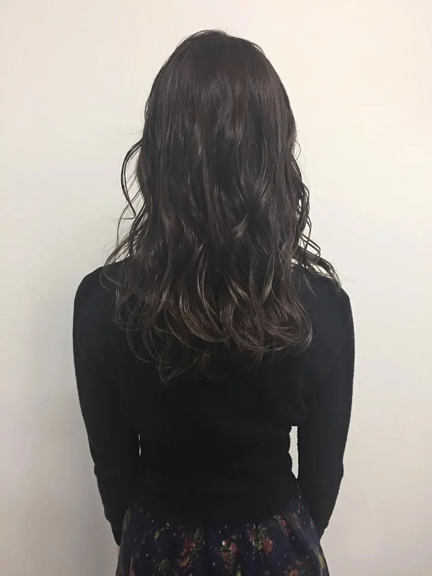 ミディアム カラー 透明感・暗髪 梅田・増田のヘアスタイル