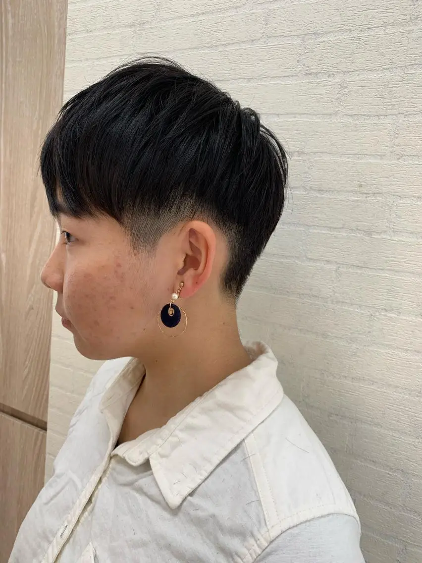 ショート 切りっぱなしボブ ショートボブ ハンサムショート ベリーショート ボブ カット トリートメント 初めてのショート お任せください✂️のヘアスタイル