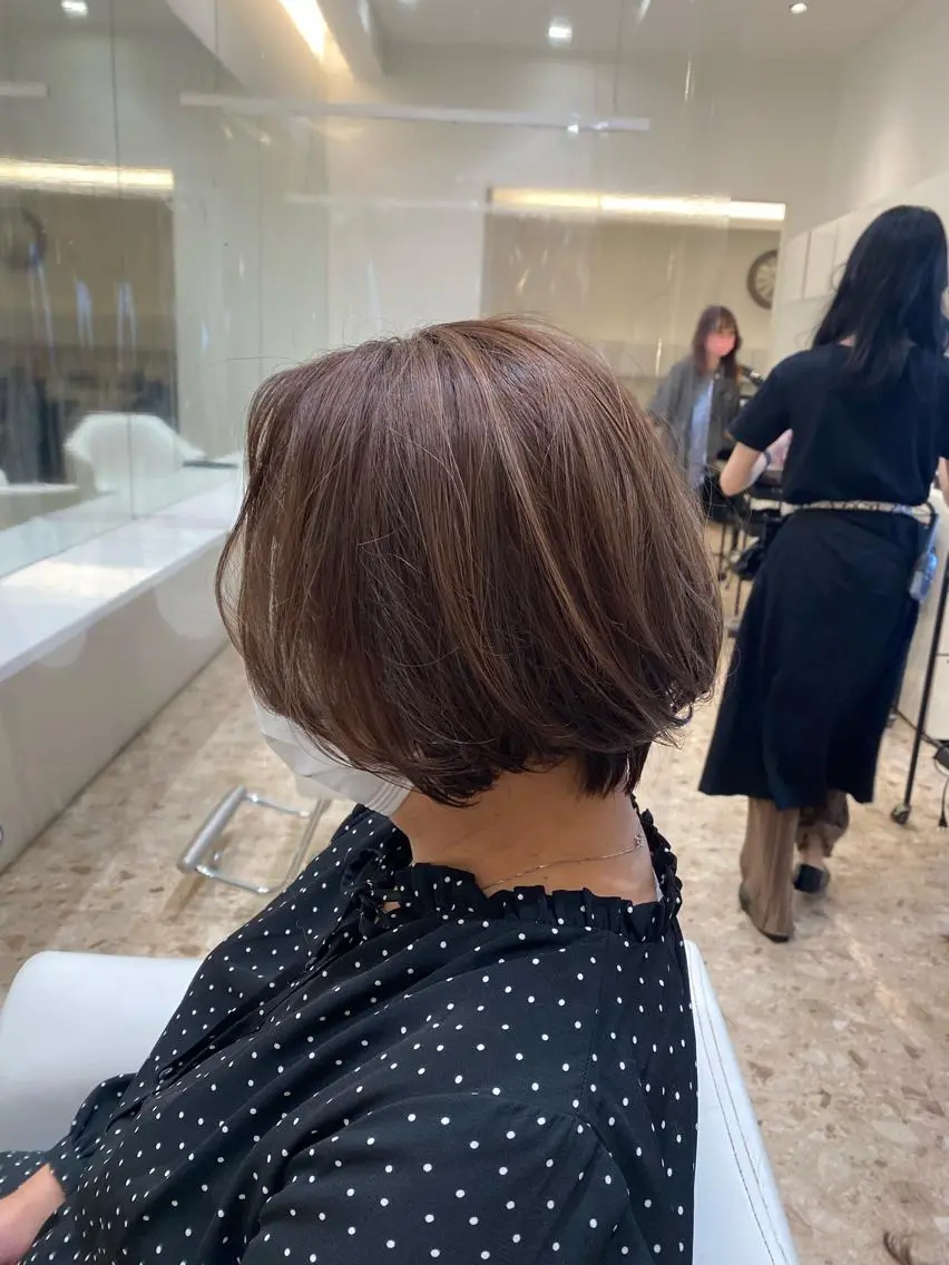 ショート カラー パーマ ヘアアレンジ 🌿レイヤー/ブリー チ/🌿‬JINのヘアスタイル