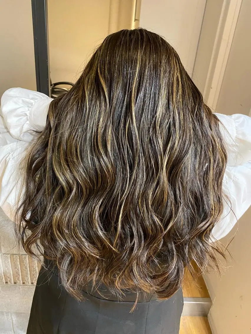 ロング カラー ヘアアレンジ ハイライトカラー ハイライト 久米 治仁のヘアスタイル