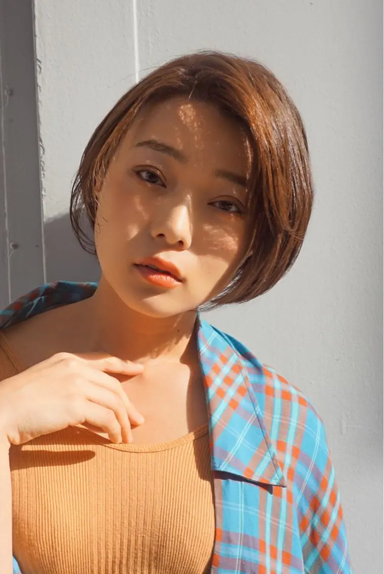 ショート カラー パーマ ヘアアレンジ 美艶ボブ イシイのヘアスタイル