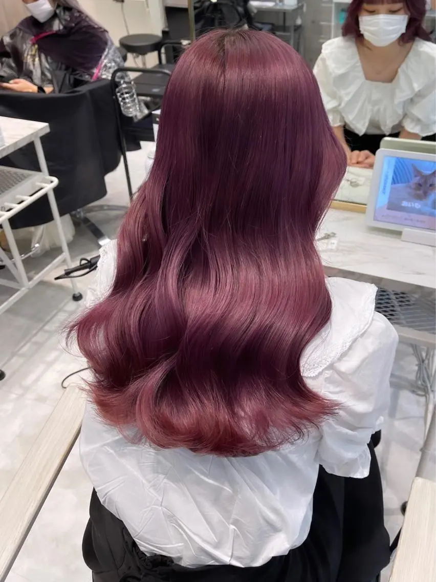 ロング カラー パーマ ヘアアレンジ メンズ キッズ ネイル マツエク・マツパ アイブロウ レイヤー/ダブル カラー/YURINAのヘアスタイル