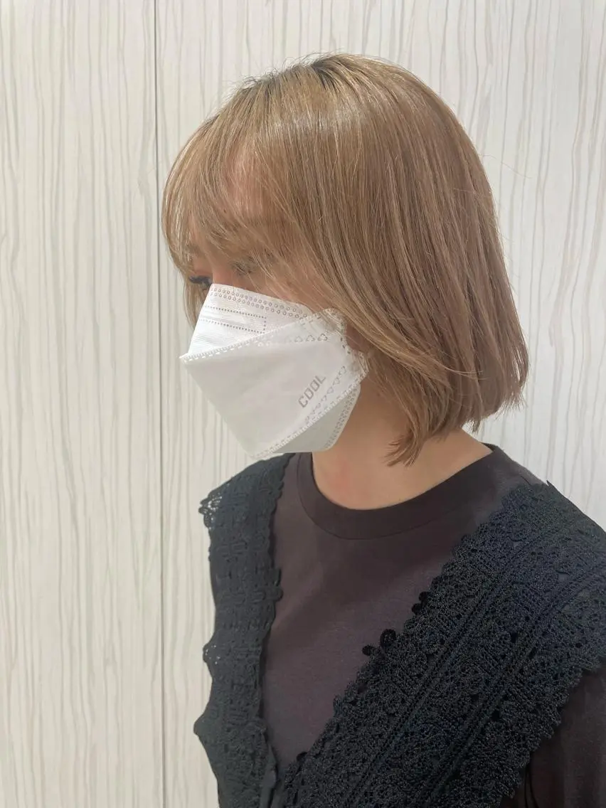 ミディアム ボブ タンバルモリ 飯塚 愛美のヘアスタイル