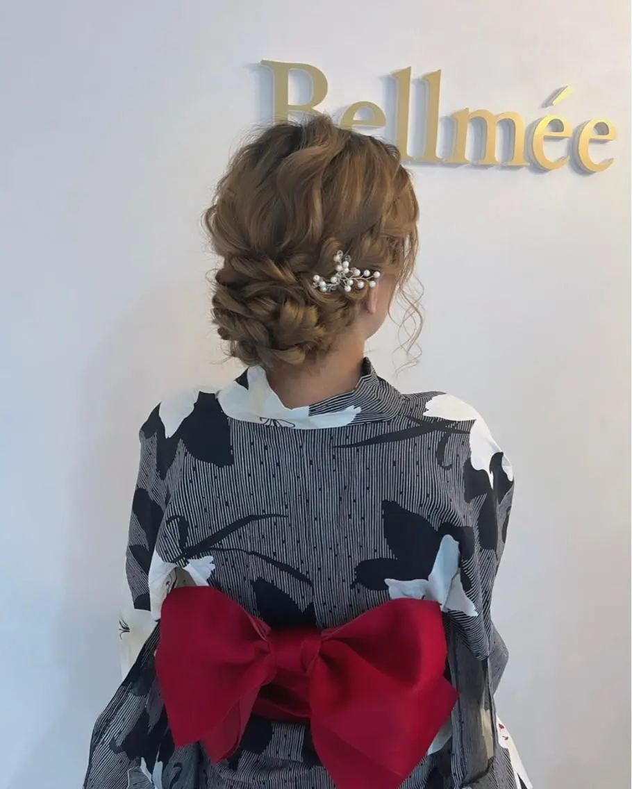 ヘアアレンジ 浴衣 Bellmée Akemiのヘアスタイル