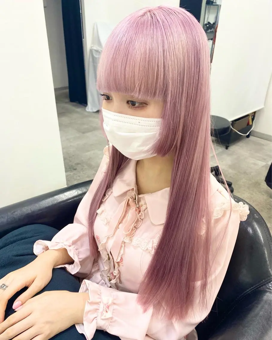 ロング カラー ブリーチ ピンクカラー パーソナルカラー診断 ホワイトカラー美座尊のその他イメージ