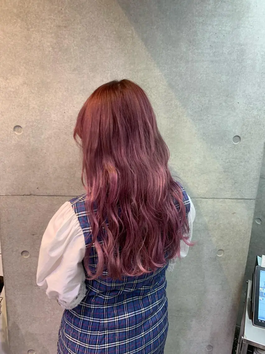 ミディアム カラー 韓国風カラー ピンクカラー 韓国風ヘア オシャレ髪✔️ 店長オオキアキヒロのヘアスタイル