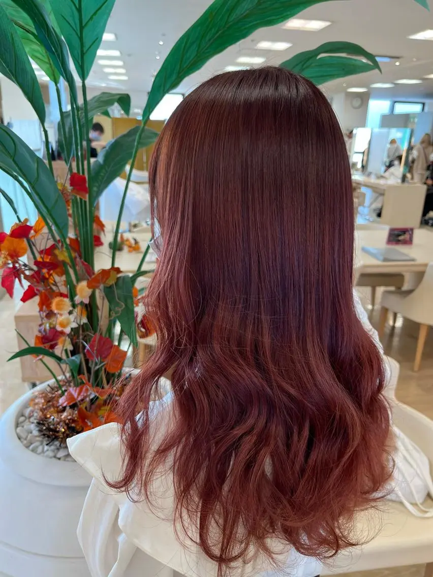 セミロング カラー 暖色/ブリーチカラー 🎀 M i k uのヘアスタイル