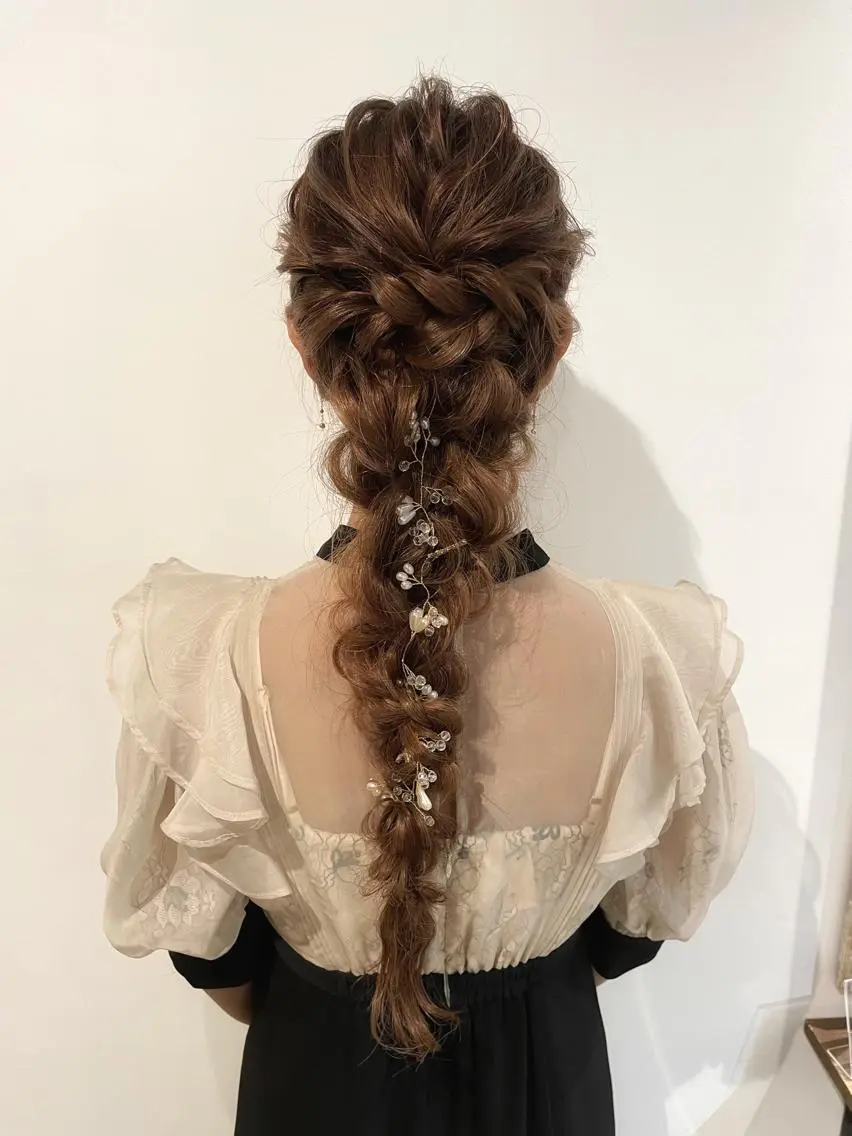 ロング ヘアアレンジ ヘアセット ヘアアレンジ にいた かづしげのヘアスタイル