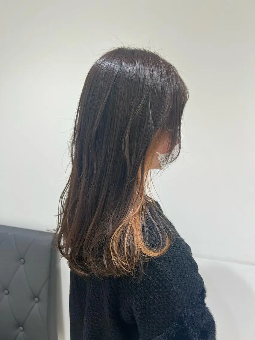 ロング カラー ベージュカラー ブラウンカラー ヘアカラー トリートメント 【暖色カラー特化】 中山由梨のヘアスタイル