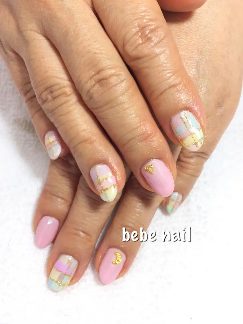 ネイル ジェルネイル パラジェル パステルネイル 冬ネイル Ann nailのネイルデザイン
