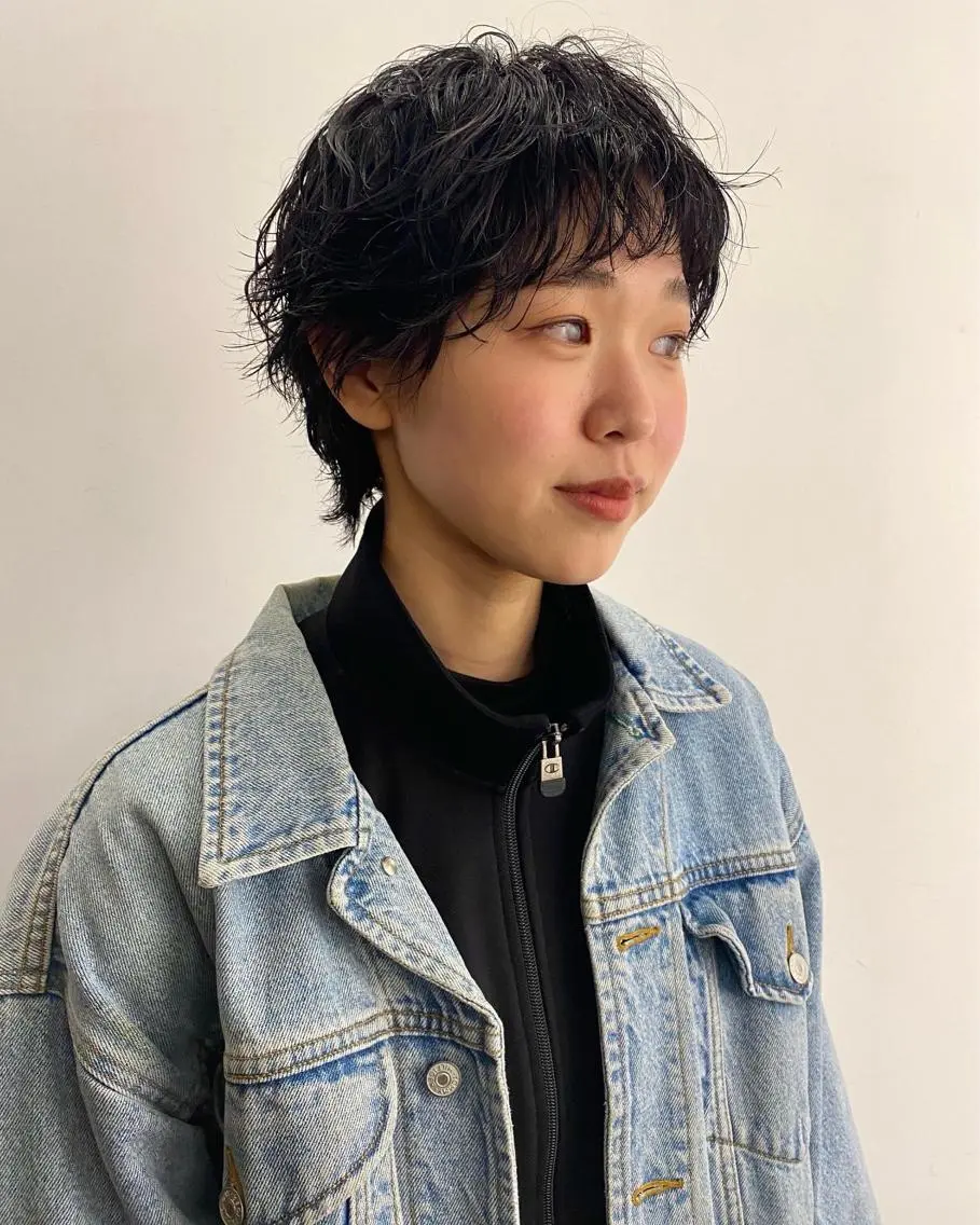 ショート パーマ パーマ、髪質改善 菊地美月のヘアスタイル