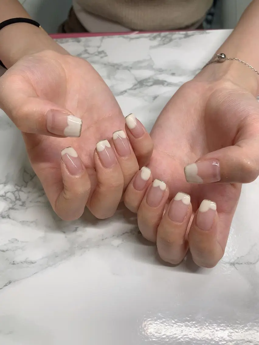ネイル ハンドネイル はな💎ネイル ワンホン、長さ出しのネイルデザイン