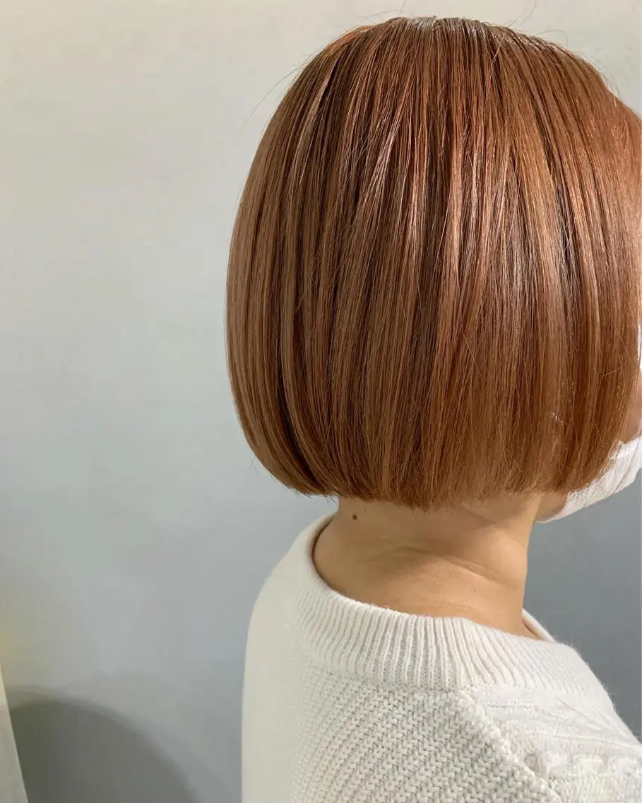 カラー ボブパーマコテ巻き風 パーマNo1深江秀平のヘアスタイル