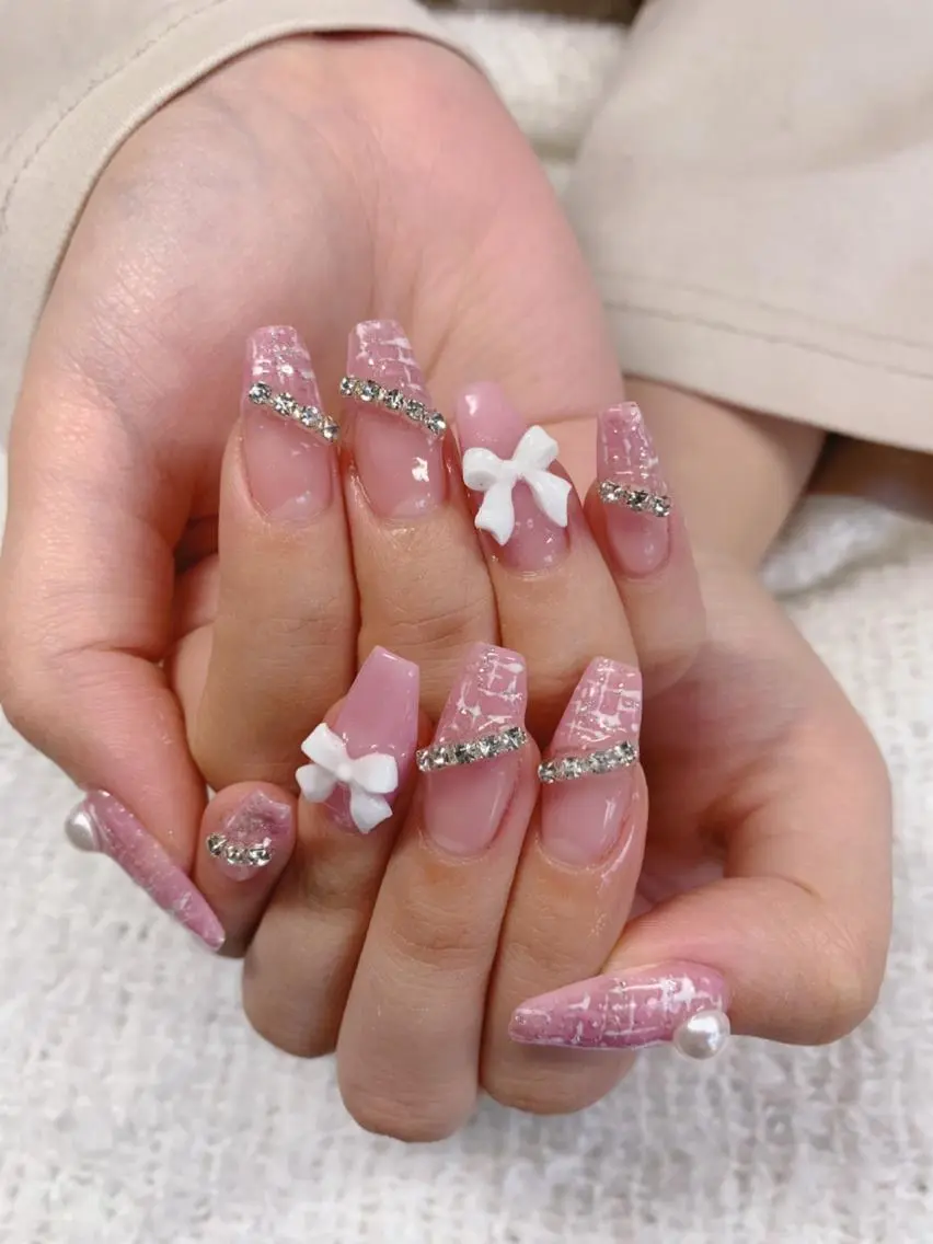 ネイル 長さ出し 韓国ネイル スカルプネイル *･*MIMnail 1号店･*:･*のネイルデザイン