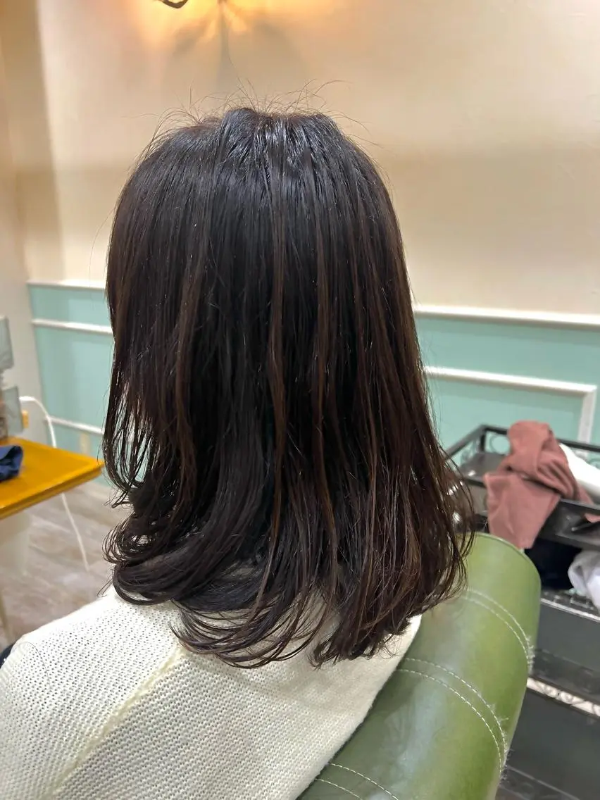ミディアム パーマ カット ヘアカラー 縮毛矯正 トリートメント 新越谷noble店長 松本拓也▶◀*.のヘアスタイル