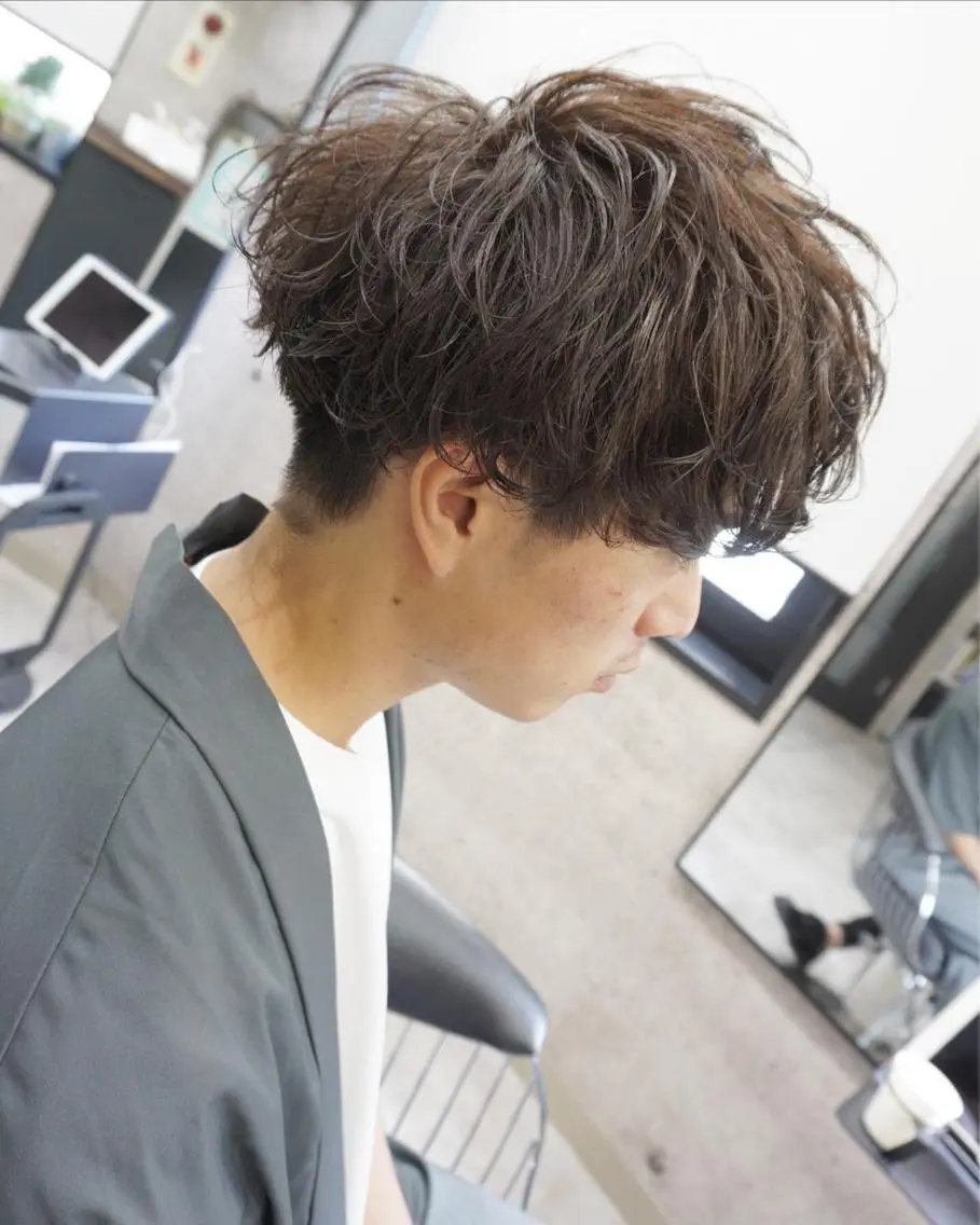 メンズ メンズパーマ カット ヘアカラー パーマ トリートメント hair teria ryu 大塚のヘアスタイル