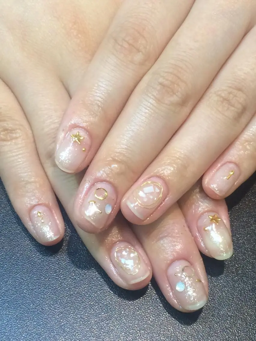 ネイル クリアネイル M nail はやまうららのネイルデザイン