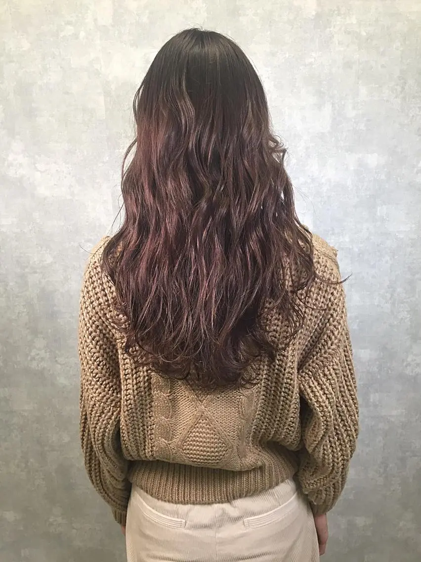 ロング カラー カット ヘアカラー トリートメント 肌に馴染むカラー 梅田・増田のヘアスタイル
