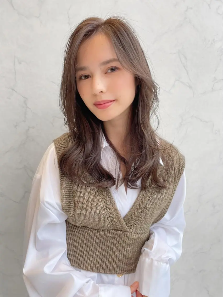 ロング カット パーマ チダアキフミ Ash大森のヘアスタイル