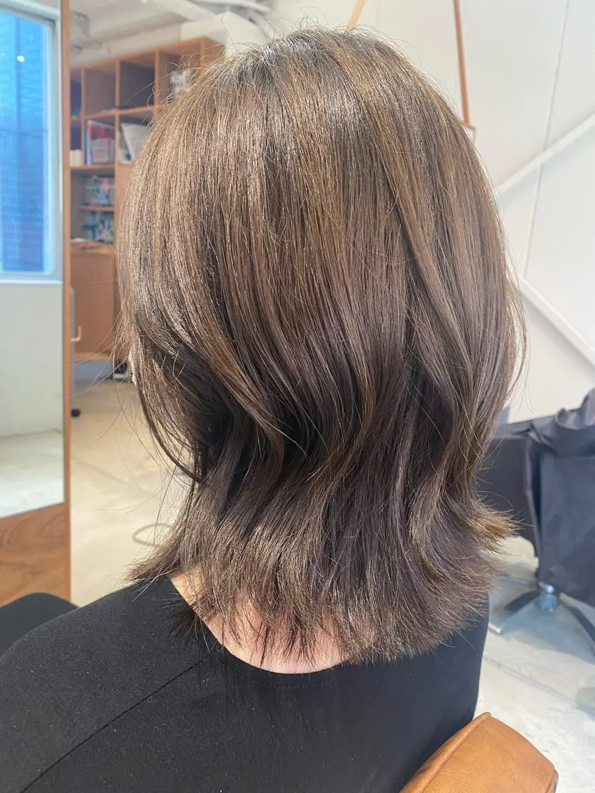 ミディアム 似合わせレイヤー 阿波座/ふじむらのヘアスタイル
