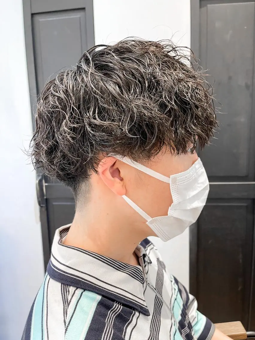 ショート パーマ ツイストスパイラルパーマ スパイラルパーマ カット パーマ トリートメント ヘアセット TAKE メンズ特化のヘアスタイル