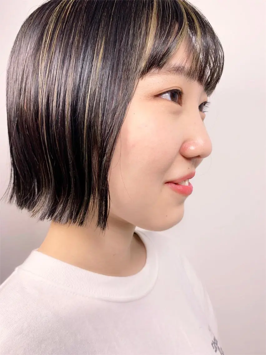 ショート カラー ハイライトカラー ボブ ハイライト tension 【テンション】のヘアスタイル