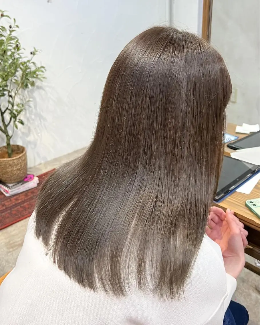 カラー ヘアカラー ✨ブリーチなしカラー ×髪質改善✨松村 潤のヘアスタイル