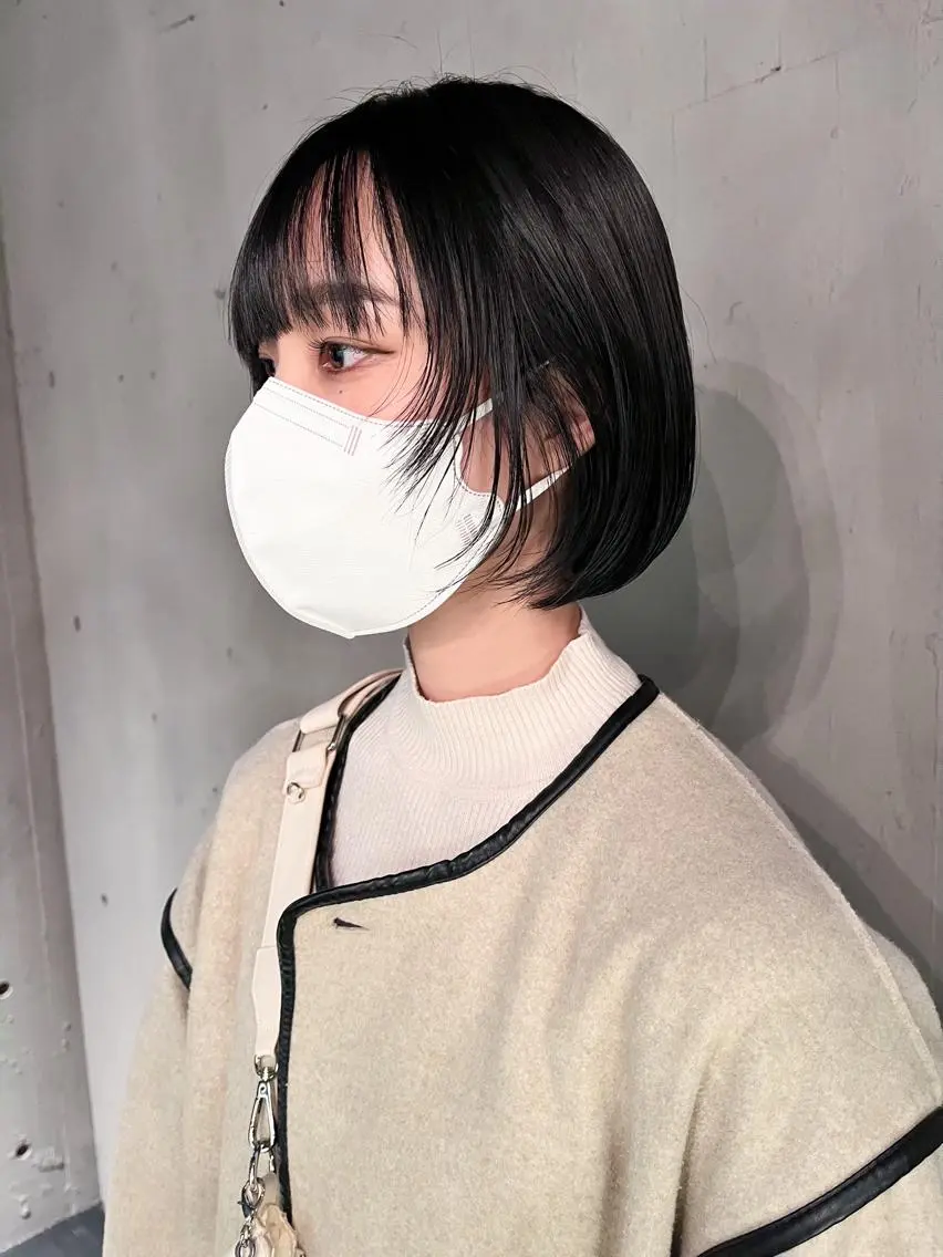 ショート カラー ダークグレー ウルフカット 似合わせパーマ/ kazuのヘアスタイル