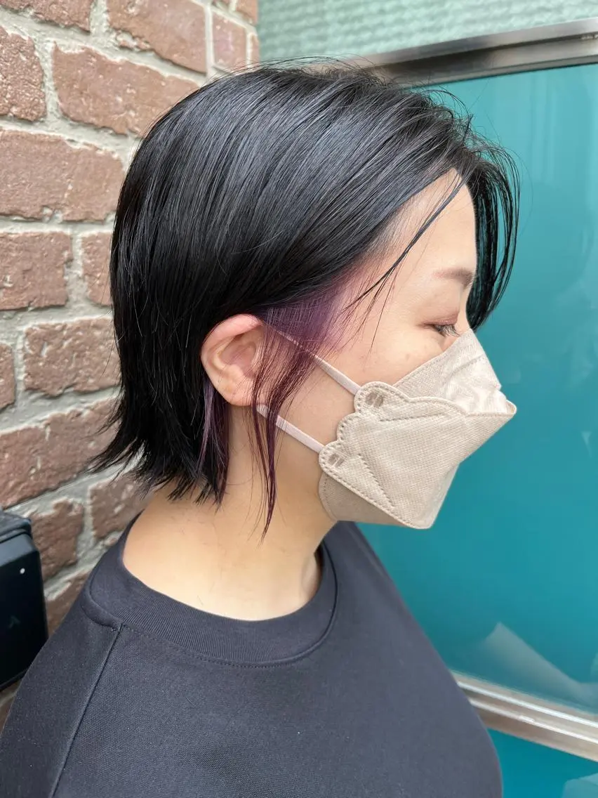 ミディアム カラー パーマ ヘアアレンジ メンズ キッズ ネイル マツエク・マツパ アイブロウ ミディアムパーマ メンズパーマ ブラウンカラー ケアカラー 透明感カラー 久木原 ゆりのヘアスタイル