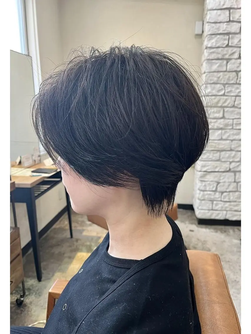 ショート パーマ ショートヘア ニュアンスパーマ tahie 松屋町のヘアスタイル