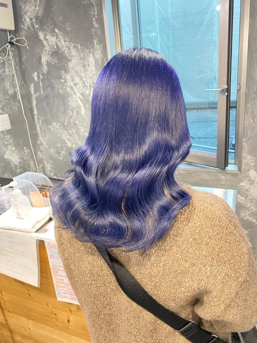 セミロング カラー エフェクトブリーチ 🌟前澤啓太朗のヘアスタイル