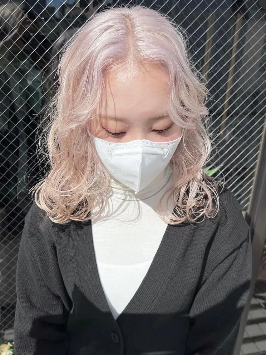 セミロング カラー ブリーチ ダブルカラー ハイトーンカラー イルミナカラー インナーカラー 🧡色落ちまで2度 楽しめる🧡ヨシキのヘアスタイル
