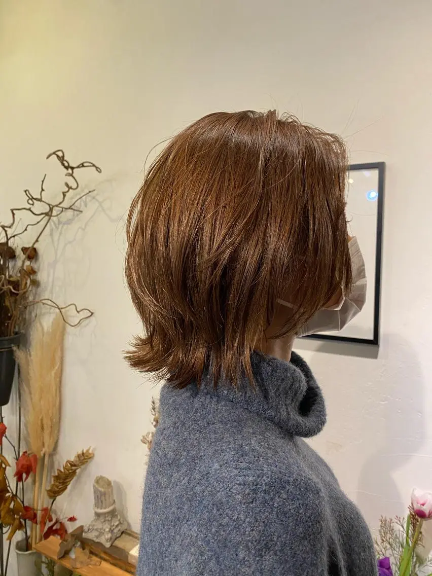 ショート カラー ベージュカラー ミルクティーベージュ ボブ ウルフカット カット ヘアカラー トリートメント 𓍲꙳yamada haruna⋆ 𓍱のヘアスタイル