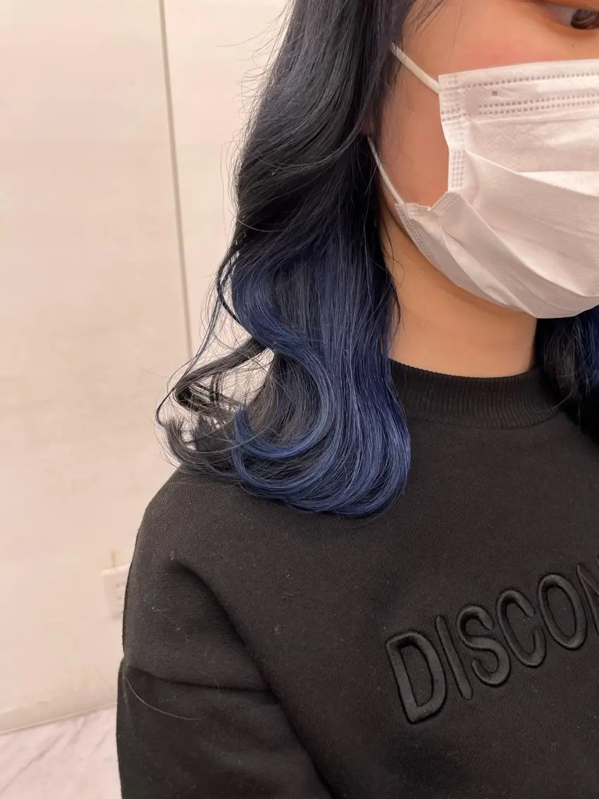 ミディアム ヘアカラー トリートメント ヘッドスパ ヘアセット 寒色/ベージュヘア ブリーチありMiOのヘアスタイル