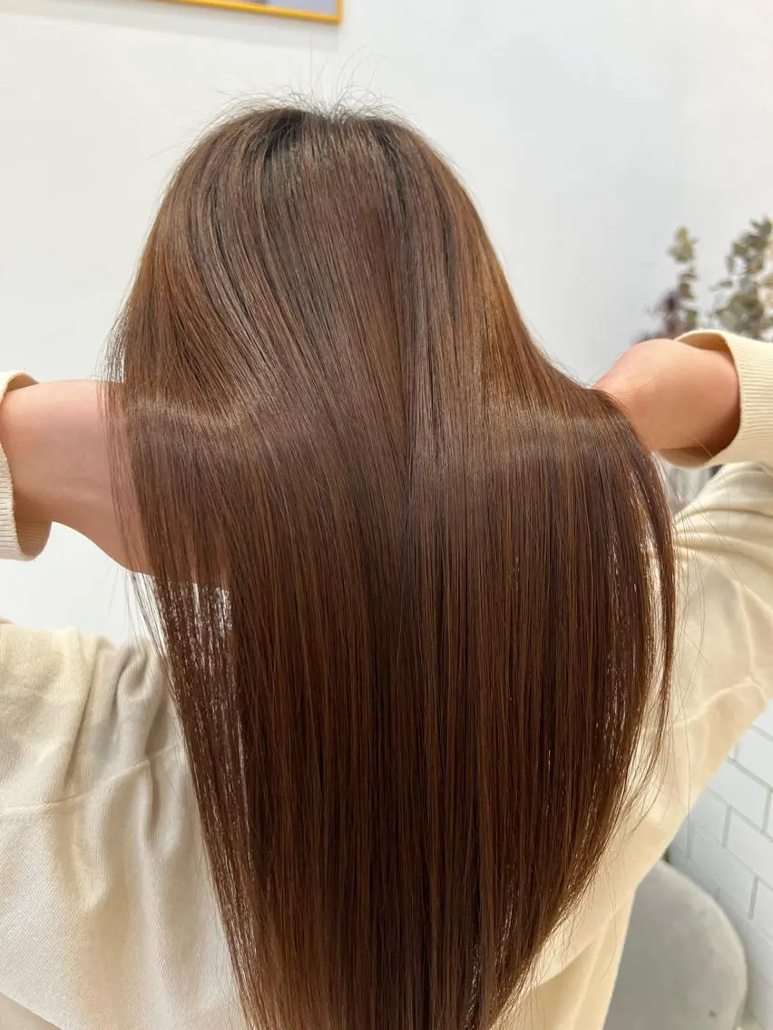 ロング カラー 縮毛矯正 河原町/艶髪/西田 晴香のヘアスタイル