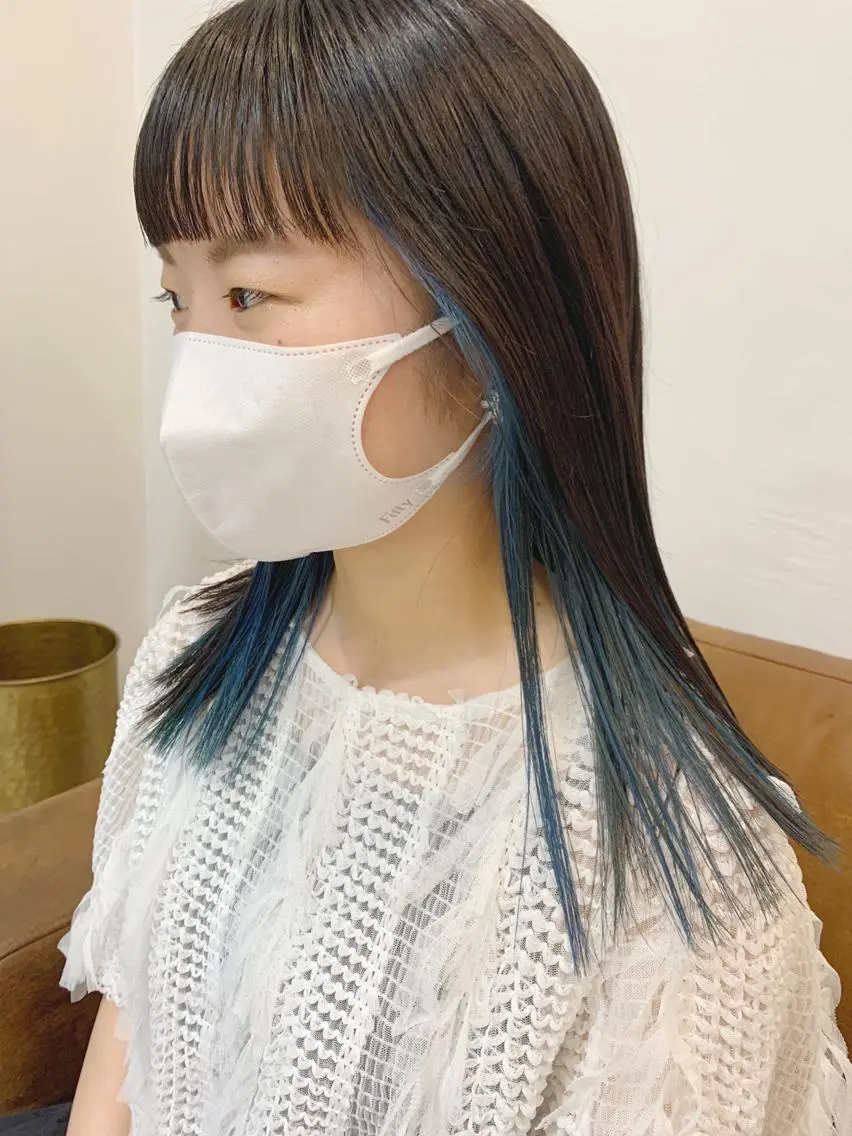 セミロング ヘアカラー yupi🐈⬛ レイヤー/パーマのヘアスタイル