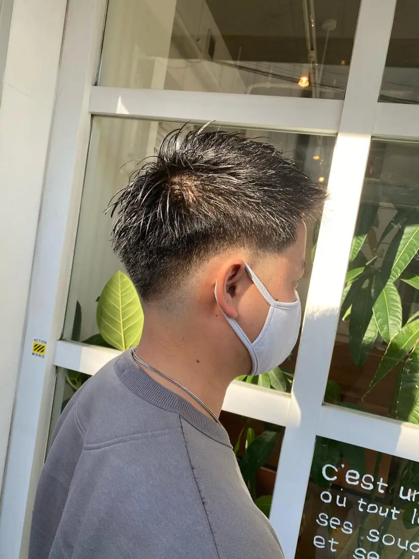 ショート メンズ フェードカット わかばやし ゆうこのヘアスタイル
