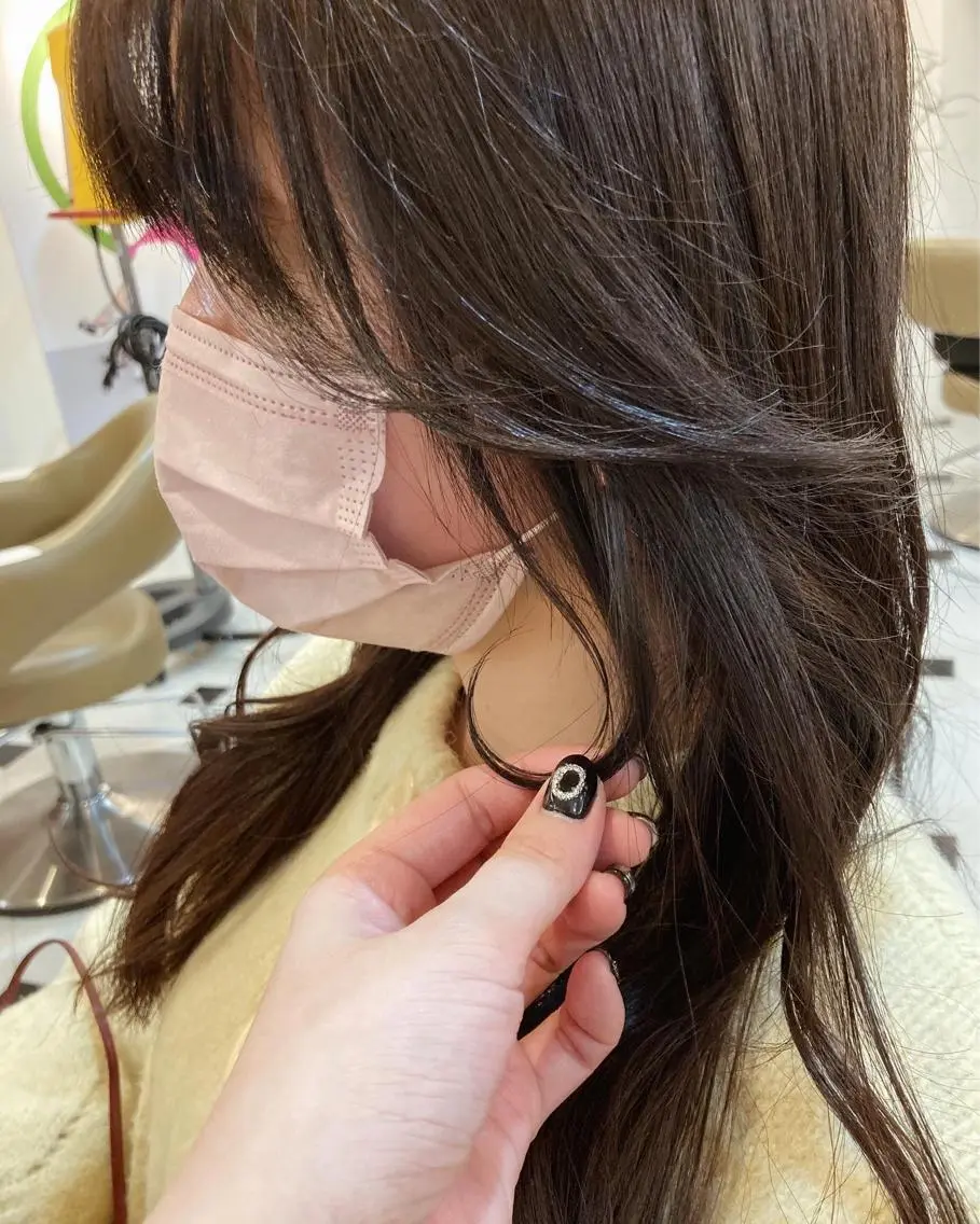 ロング デジタルパーマ特化 杉浦 夏生のヘアスタイル