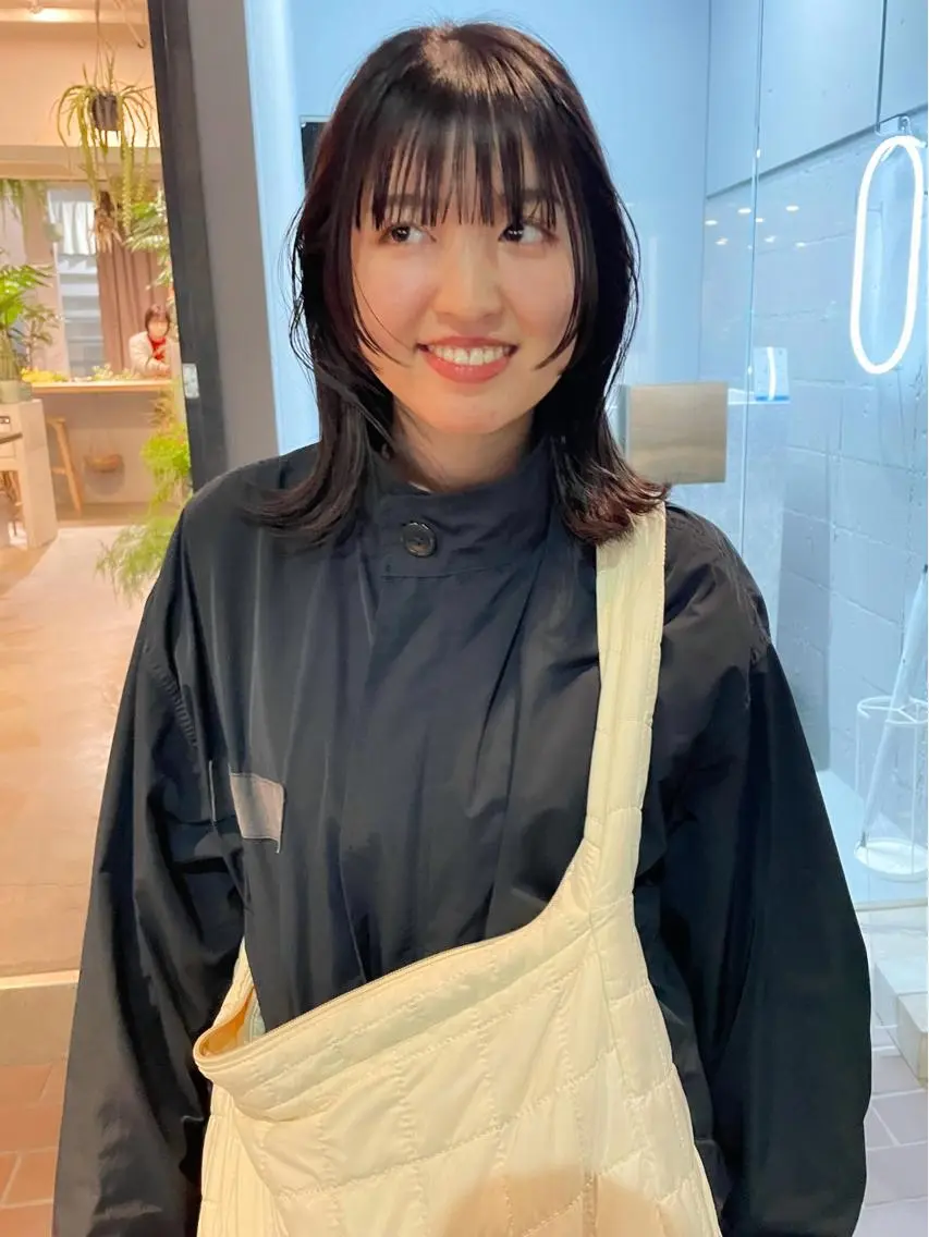 ミディアム カラー パーマ ヘアアレンジ カット ヘアカラー トリートメント 前田 陽南子のヘアスタイル