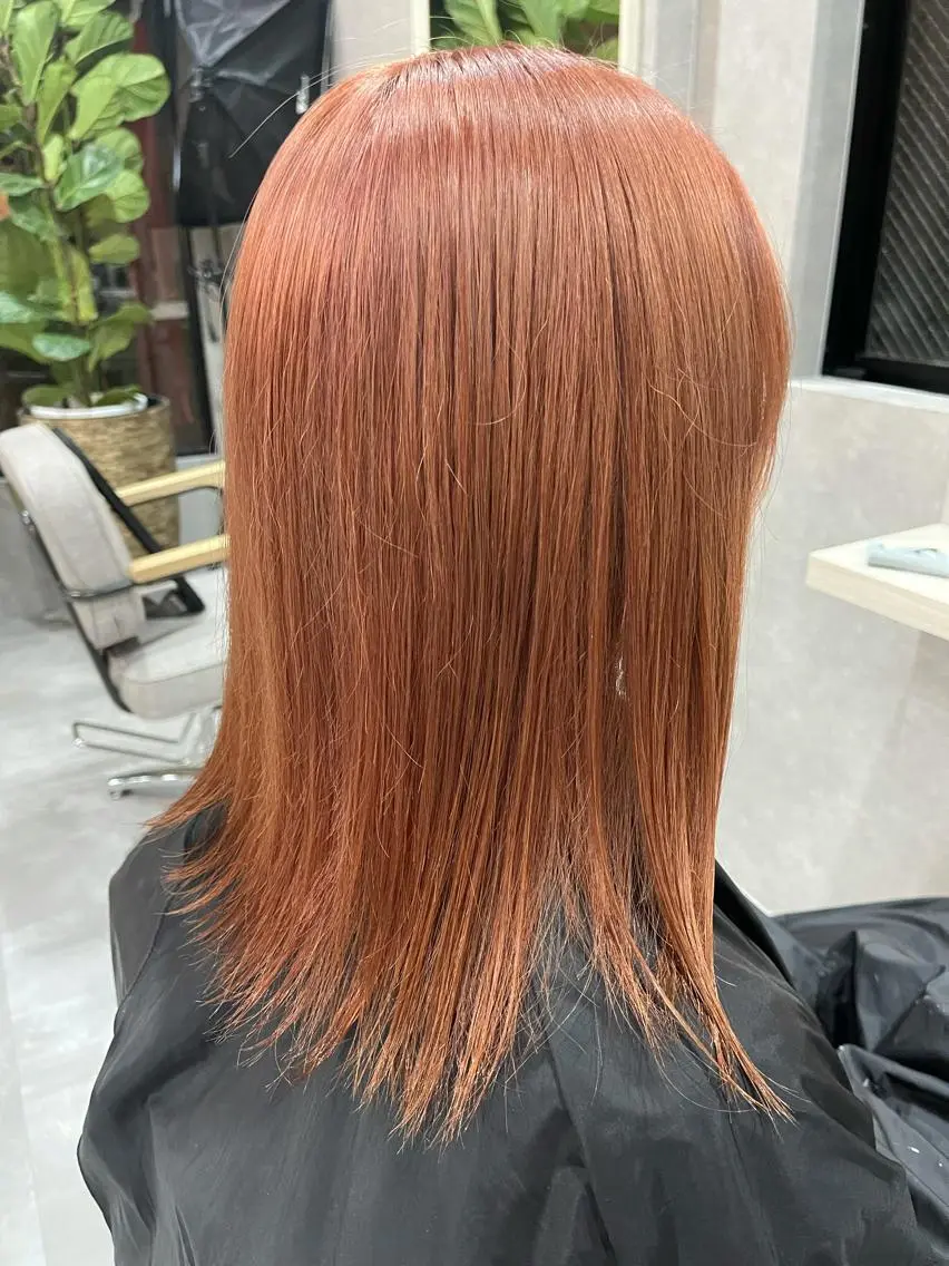 ミディアム カラー カット ヘアカラー トリートメント 一ノ瀬 暁のヘアスタイル