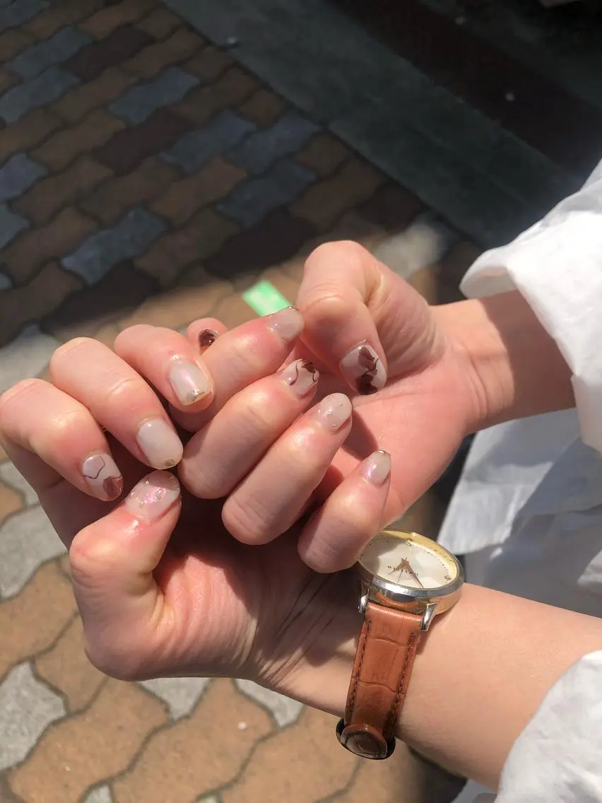 ネイル オーロラネイル ニュアンスネイル Nakano Kanaのネイルデザイン