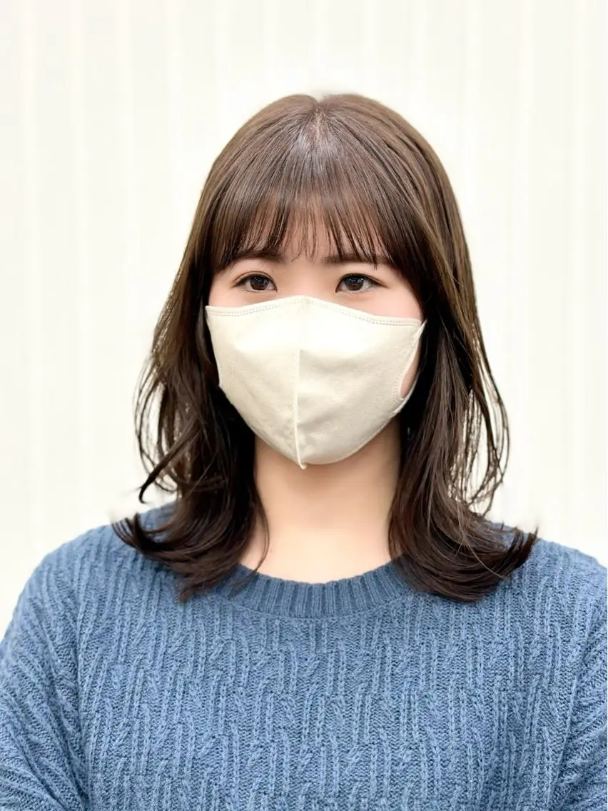 ミディアム カラー パーマ ヘアアレンジ メンズ キッズ ネイル マツエク・マツパ 似合せレイヤー/ 柔らか透明感カラーのヘアスタイル