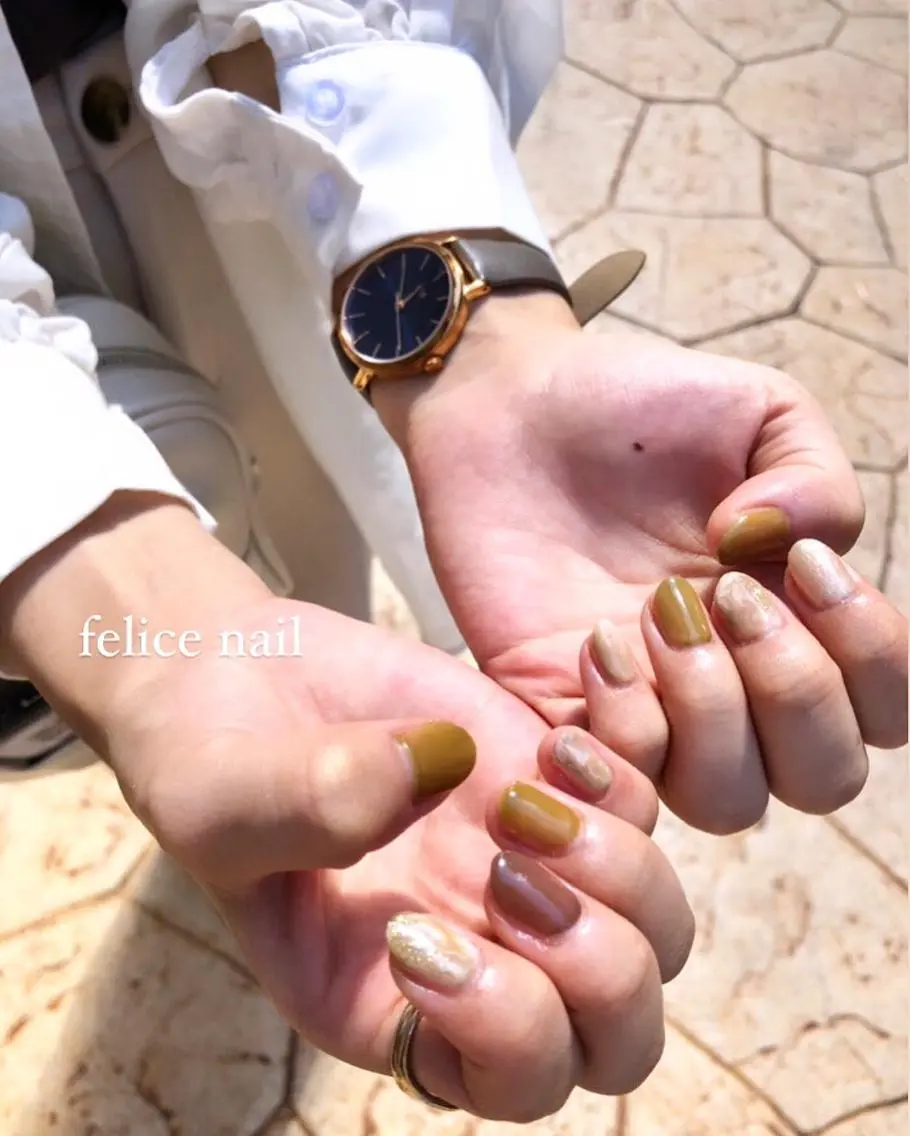 ネイル ニュアンスネイル ピスタチオネイル felice nailのネイルデザイン