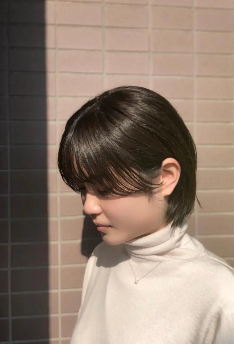 ショート カット ヘアカラー トリートメント 菊池 幹のヘアスタイル