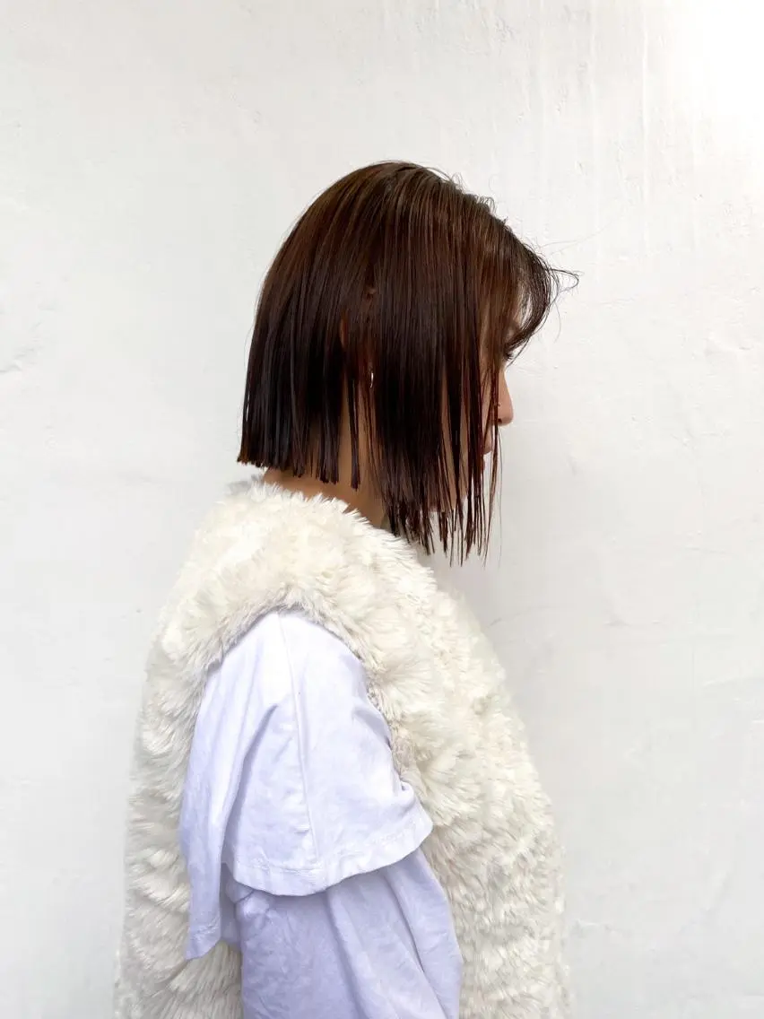 ミディアム パーマ カット 縮毛矯正 トリートメント パーマ、髪質改善 菊地美月のヘアスタイル